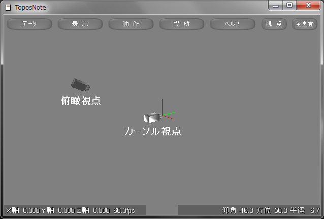 カメラの方向
