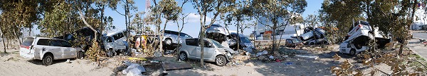 仙台港の津波被害