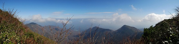 屏風岳山頂から東方